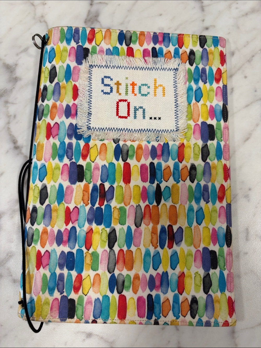 'Stitch On' Colorful Watercolor Dots Needlework Journal